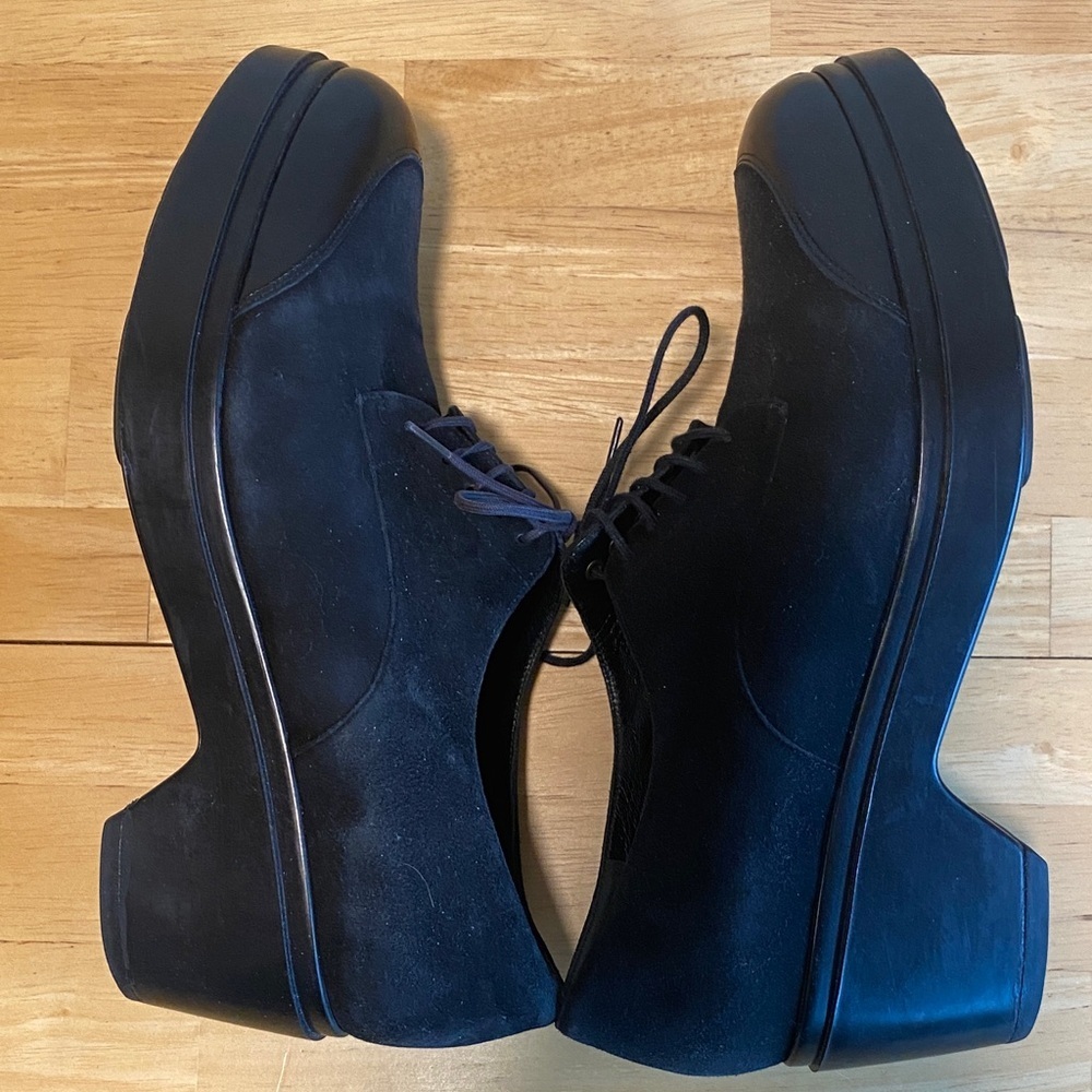 Robert Clergerie Suede Voel Platform Oxfords Size 10 - Picture 8 of 12
